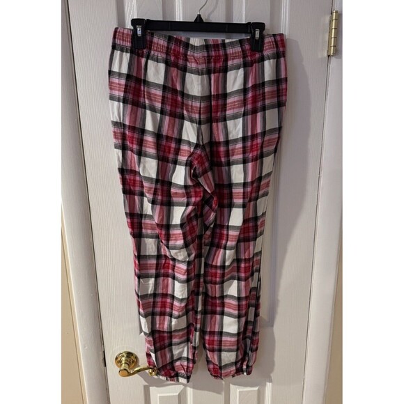 Victoria's Secret Women's Flannel Pajama Pants Plaid Size Medium Pink Buffalo - Picture 3 of 7